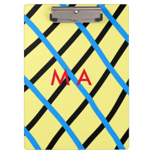 Simple monogram add your name letter man minimal t klemmbrett