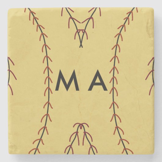 Simple monogram add your name letter man minimal t steinuntersetzer (Vorderseite)
