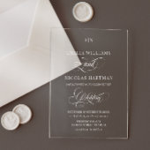 Simple Monogram Classic Wedding Acryleinladungen