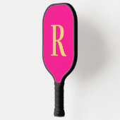 Simple Monogram Modern Hot Pink Pickleball Schläger (Links)