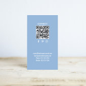 Simple Monogram QR Code Blue | Connect with Me Visitenkarte