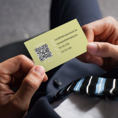 Simple Monogram QR Code Orange | Connect with Me Visitenkarte