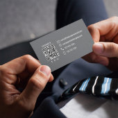 Simple Monogram QR Code Red | Connect with Me Visitenkarte