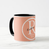 SImple Monogramm-Tasse Tasse (Vorderseite Links)