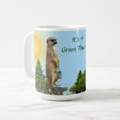 Simple Morning 'GreenThang' Meerkat Tier Kaffeetasse (Vorderseite Links)
