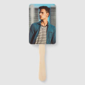 Simple Mortar Board Navy Blue Foto Abschluss Fächer (Rückseite)