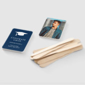 Simple Mortar Board Navy Blue Foto Abschluss Fächer (Non-assembled)