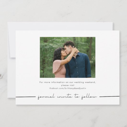 Simple Multi Photo Wedding Save The Date (Rückseite)