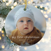 Simple My First Christmas Baby Foto Keramik Ornament