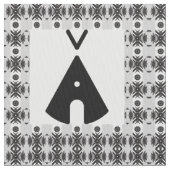 Simple Native American Tipi Black Stoff (Nahaufnahme)