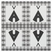 Simple Native American Tipi Black Stoff (Muster)