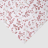 Simple Natural Red Berry Watercolor Weihnachten Seidenpapier (Ausschnitt)