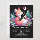 Simple Nature Fox Geburtstag digital Einladung (Vorderseite)