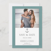 Simple Nautic Anchor Foto Save the Date | AQUAMARI (Vorderseite)