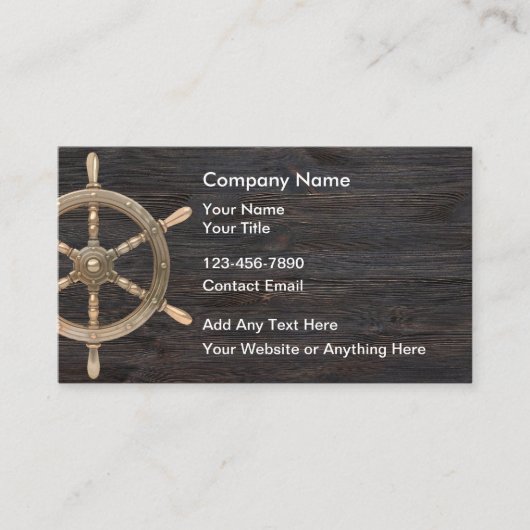 Simple Nautical Business Cards Design Visitenkarte (Vorderseite)
