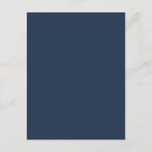Simple Navy Blue Begleitkarte (Rückseite)