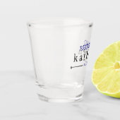 Simple Navy Blue Bridesmaid Personalisiert Schnapsglas (Links)