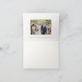 Simple Navy Blue Foto Wedding Dankeschön Card Dankeskarte (Innenseite)