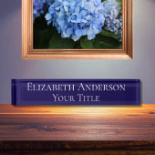 Simple Navy Blue Name Plate Namensplakette