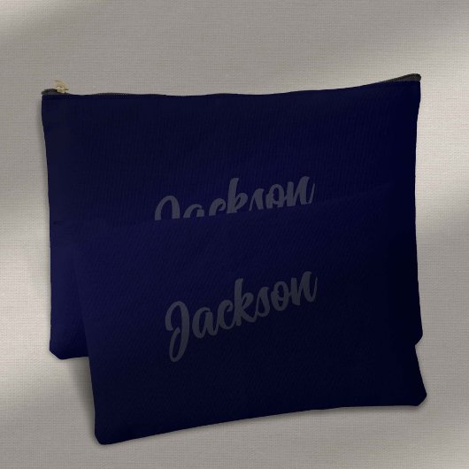 Simple Navy Blue Personalisiert Mans Zubehörtasche