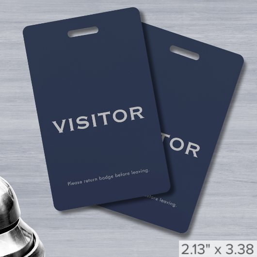 Simple Navy Blue Visier Abzeichen Ausweis