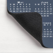 Simple Navy Blue White 2022 Calendar Company Name Mousepad (Ecke)