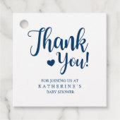 Simple Navy Buffalo Kariert Danke Geschenkanhänger (Vorderseite)