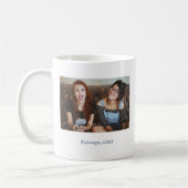 Simple Navy Minimalist Photo Text Keepsake Kaffeetasse (Links)