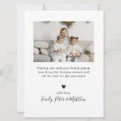 Simple Navy White 5 Foto Collage Weihnachten (Rückseite)