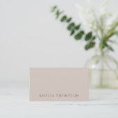 Simple Neutral Beige Professional QR Code Visitenkarte (Stehend Vorderseite)