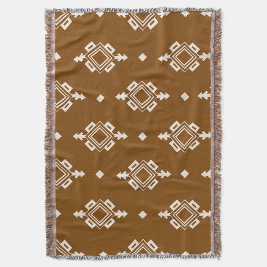 Simple Neutral Boho Southwest Native Decke (Vorderseite Vertikal)