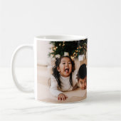 Simple Neutral Monogram Two Photo Kaffeetasse (Links)