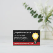 Simple New Electrician Service Business Cards Visitenkarte (Stehend Vorderseite)