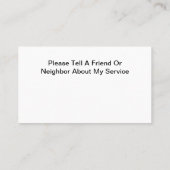 Simple New Electrician Service Business Cards Visitenkarte (Rückseite)