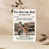 Simple Newspaper Custom Foto Save the Date Einladung