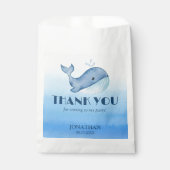 Simple Niedlich Whale Blue Ocean Geburtstag Vielen Geschenktütchen (Vorderseite)