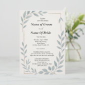 Simple not complicated Wedding invitation Einladung (Stehend Vorderseite)