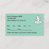 Simple Nurse Practitioner Appointment Cards Terminkarte (Vorderseite)
