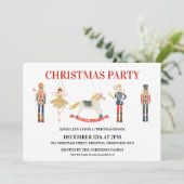 Simple Nutcracker Weihnachts-Party Einladung (Stehend Vorderseite)