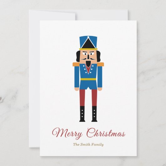 Simple Nutcracker Weihnachtskarte Feiertagskarte (Vorderseite)