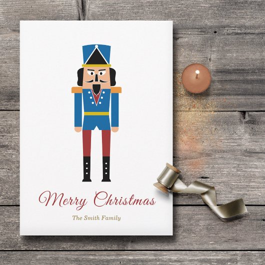 Simple Nutcracker Weihnachtskarte Feiertagskarte