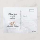 Simple Ocean Beach Couple Liebe und Danke Postkarte (Rückseite)