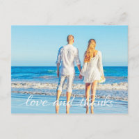 Simple Ocean Beach Couple Liebe und Danke