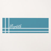 Simple Ocean Blue minimalistische individuelle Nam Yogamatte (Vorderseite (Horizontal))