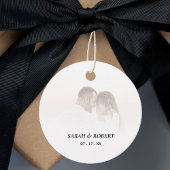 Simple Ombre White Photo Wedding Geschenkanhänger