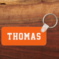 Simple Orange School Backpack Name Tag