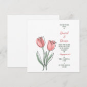 simple orange Wedding invitation (Vorne/Hinten)