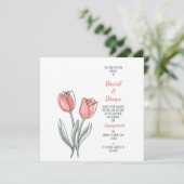 simple orange Wedding invitation (Stehend Vorderseite)