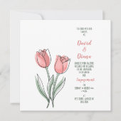 simple orange Wedding invitation (Vorderseite)