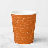 Simple Orange White Math Pattern Pappbecher (Vorderseite)